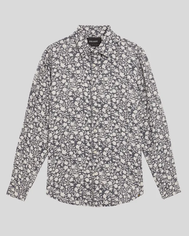 Viscose Blend Floral Jacquard Shirt sold by Lyle & Scott product image thumbnail 5