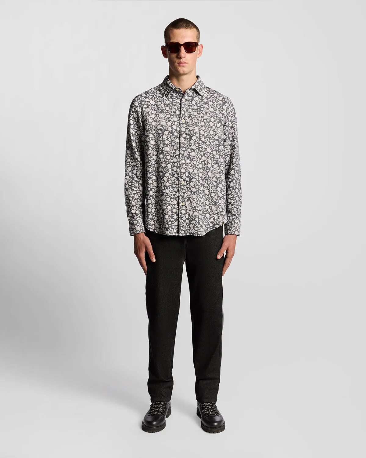 Viscose Blend Floral Jacquard Shirt sold by Lyle & Scott product image thumbnail 2