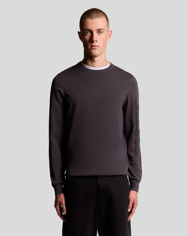 Mesh Logo Crew Neck Jumper made by Lyle & Scott