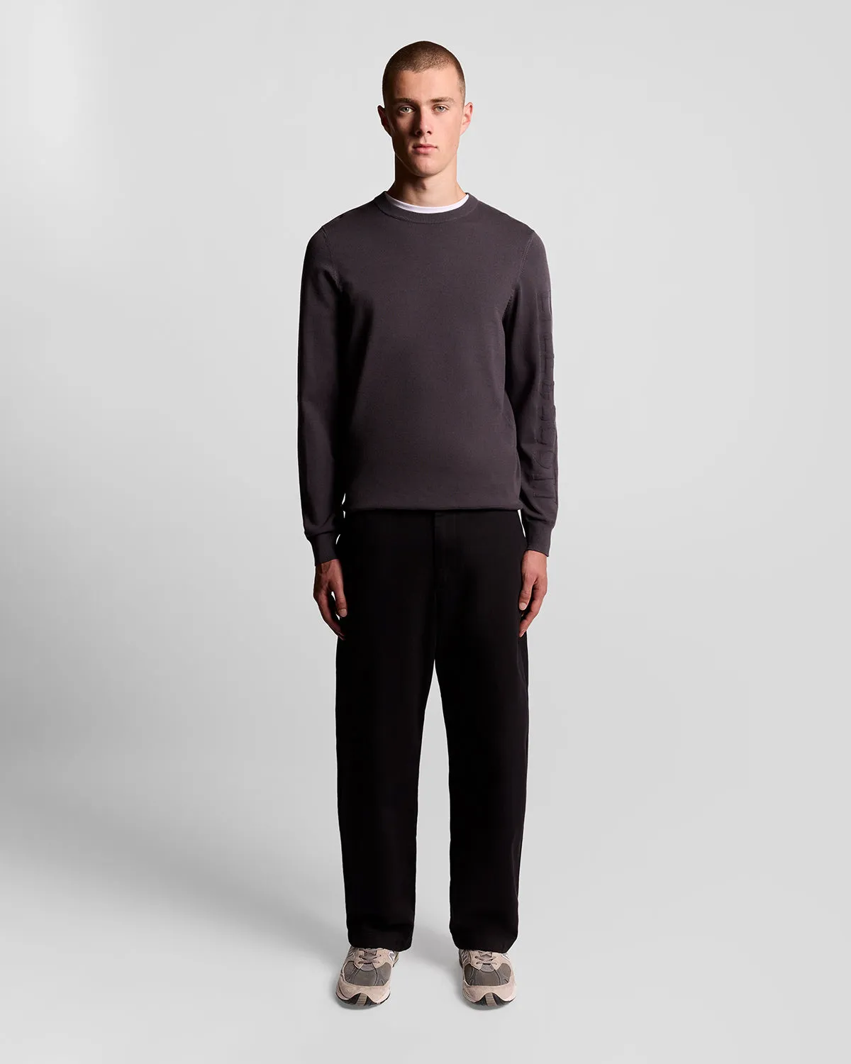 Mesh Logo Crew Neck Jumper sold by Lyle & Scott product image thumbnail 2