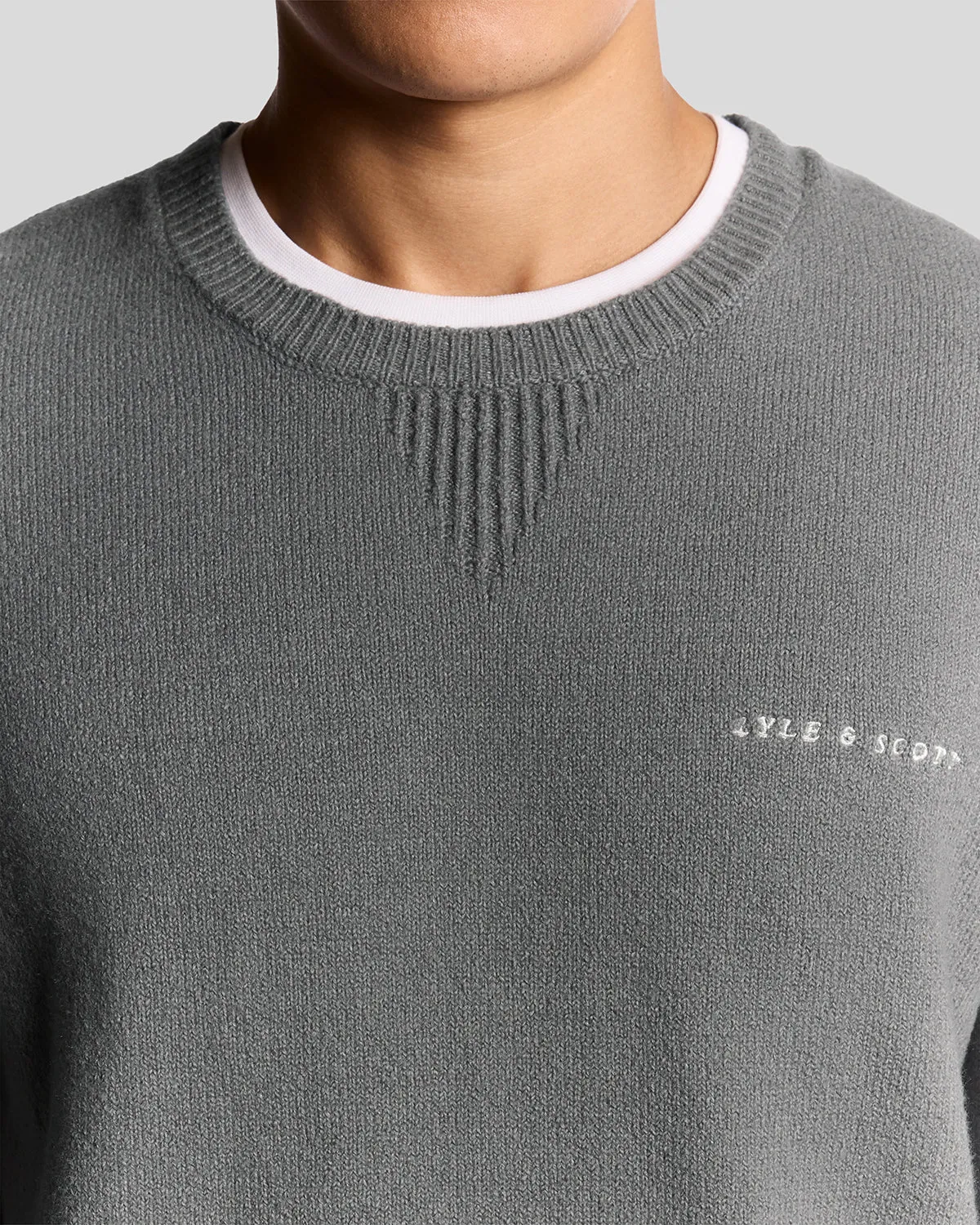 Knitted Script Crew Neck Jumper sold by Lyle & Scott product image thumbnail 3