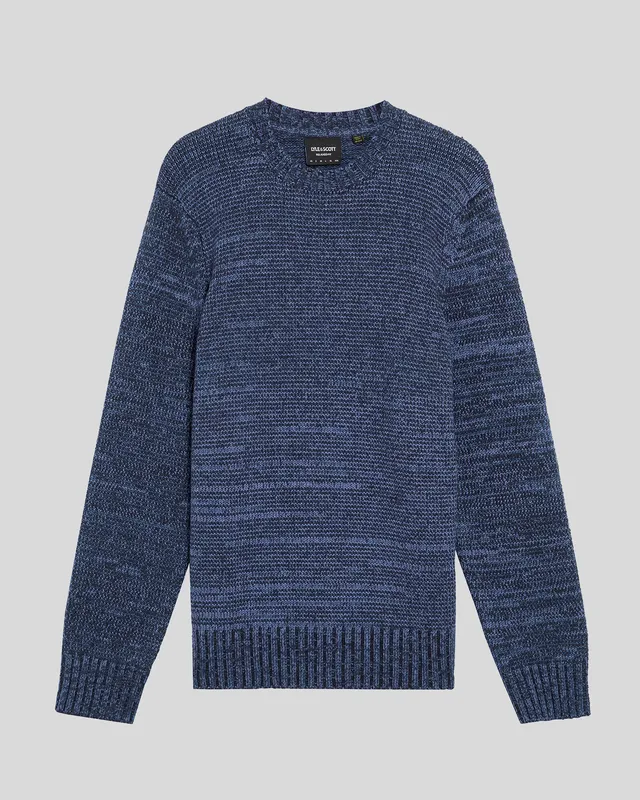 Knitted Marl Crew Neck Jumper sold by Lyle & Scott