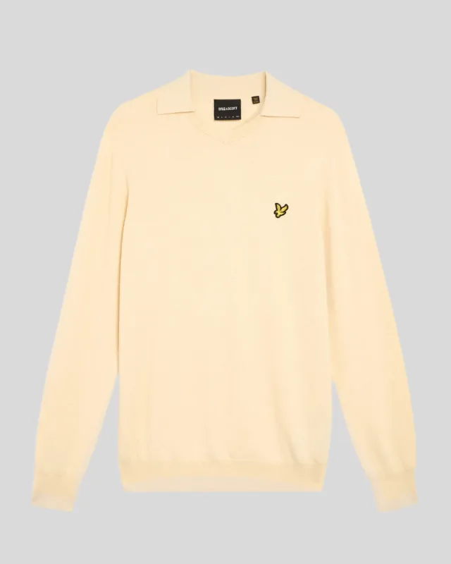 Cotton Merino Football Jumper sold by Lyle & Scott