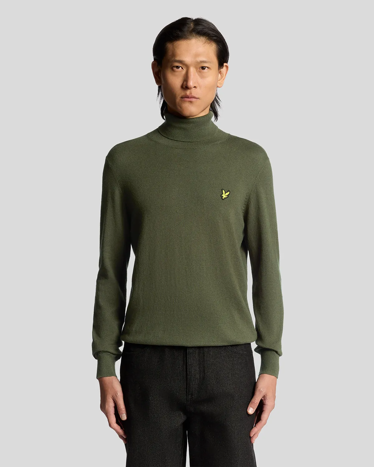 Cotton Merino Turtleneck Jumper sold by Lyle & Scott