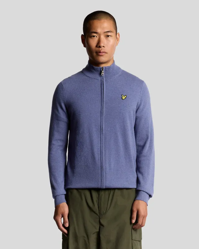 Lambswool Blend Zip Cardigan sold by Lyle & Scott