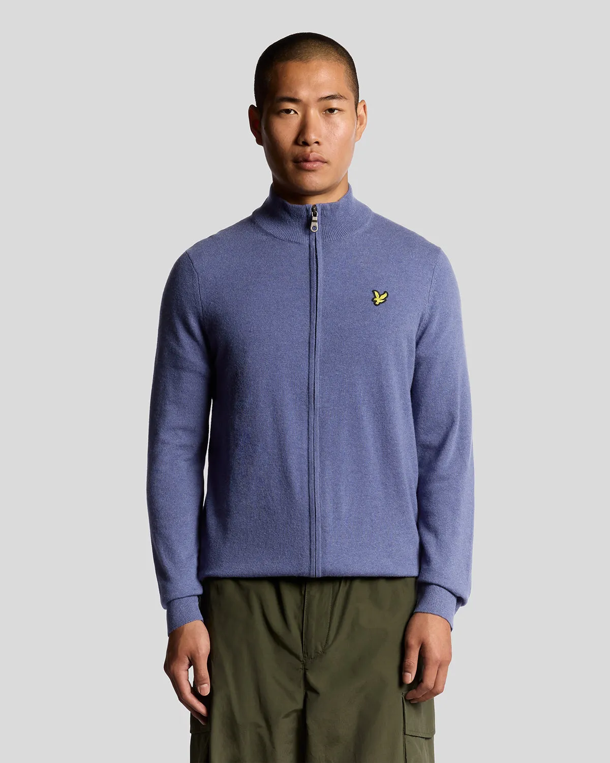 Lambswool Blend Zip Cardigan sold by Lyle & Scott