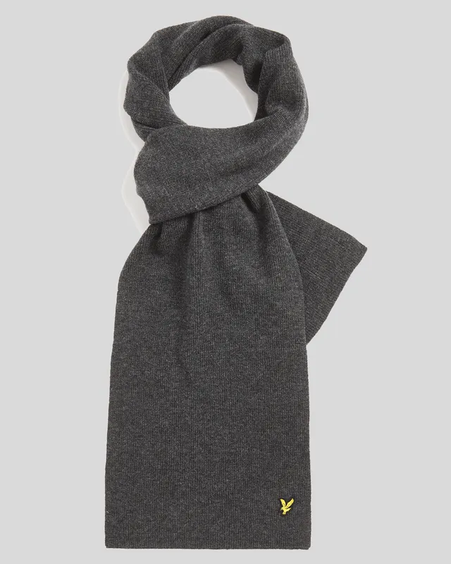Lambswool Blend Ribbed Scarf sold by Lyle & Scott