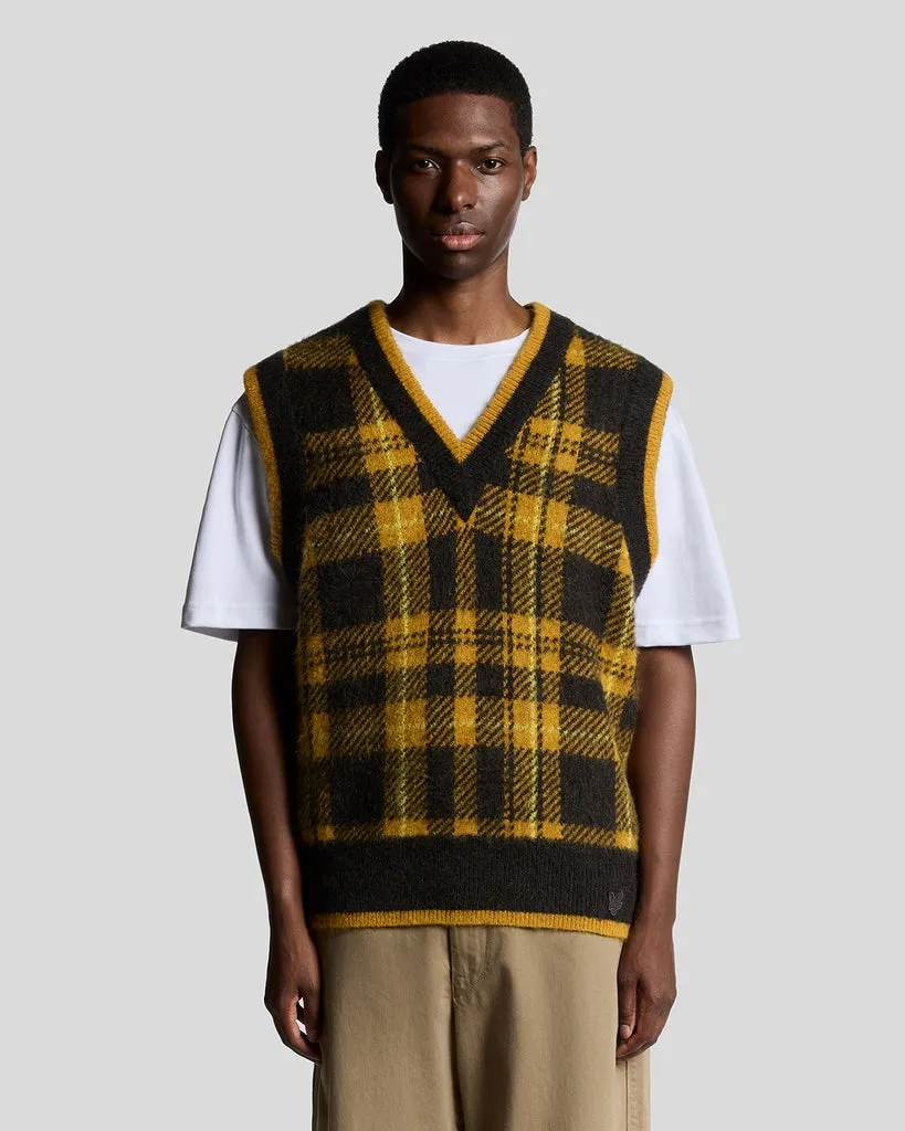 Wool Blend Tartan Vest sold by Lyle & Scott