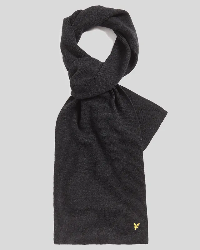 Lambswool Blend Ribbed Scarf sold by Lyle & Scott