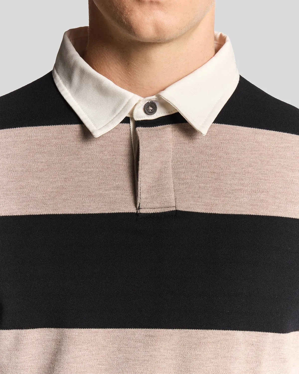 Striped Cotton Rugby Shirt sold by Lyle & Scott product image thumbnail 3