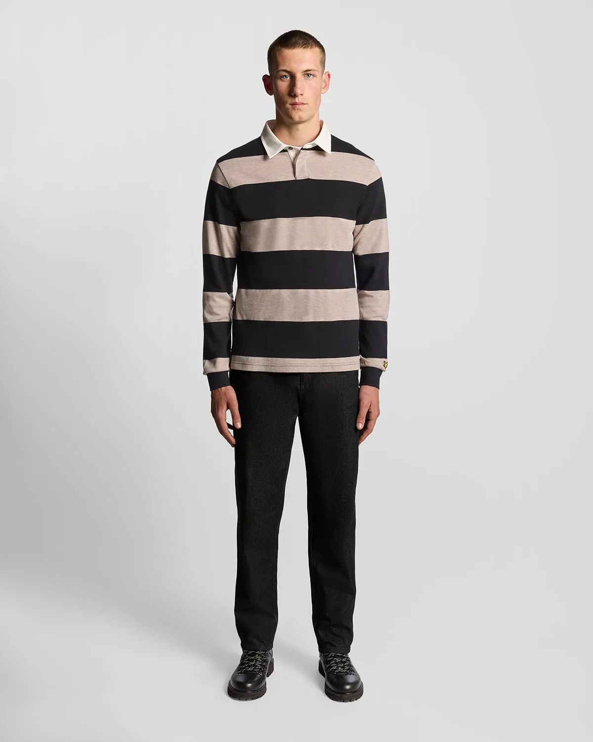 Striped Cotton Rugby Shirt sold by Lyle & Scott product image thumbnail 2