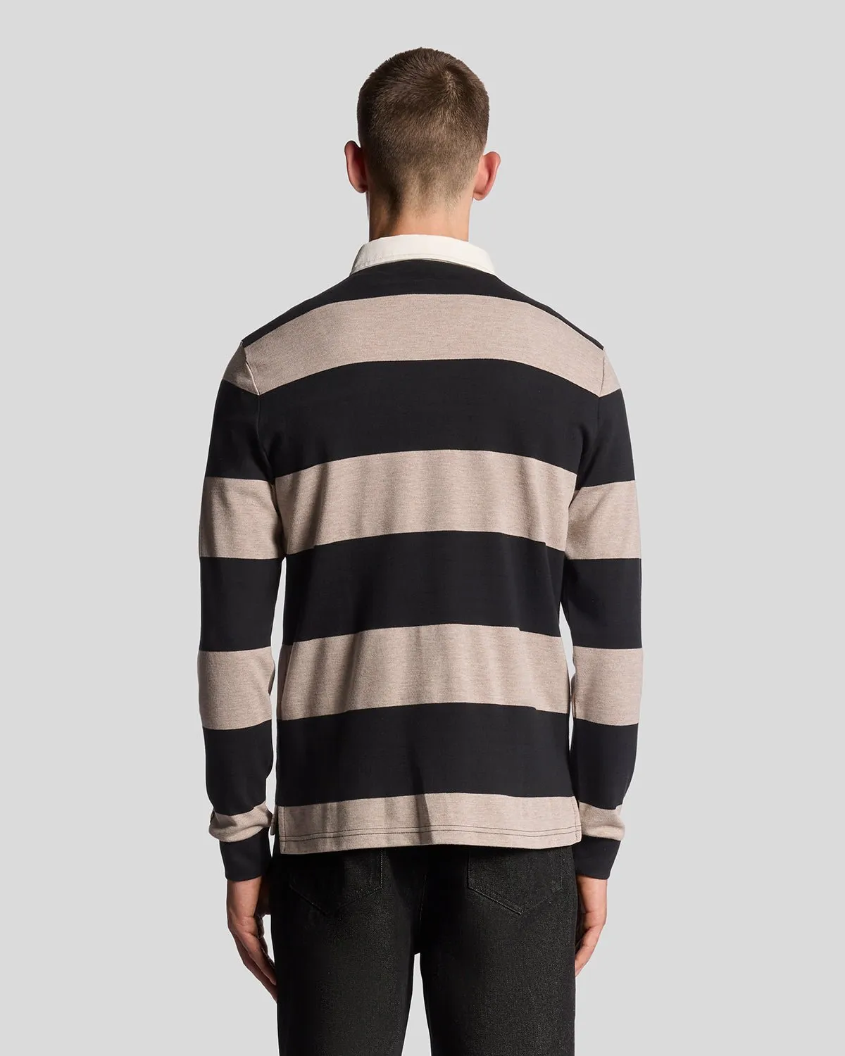 Striped Cotton Rugby Shirt sold by Lyle & Scott product image thumbnail 4