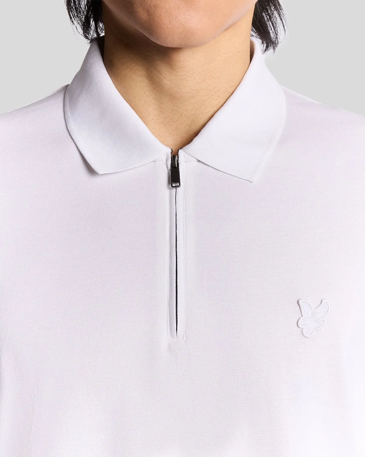 Superfine Cotton Zip Polo Shirt sold by Lyle & Scott product image thumbnail 3