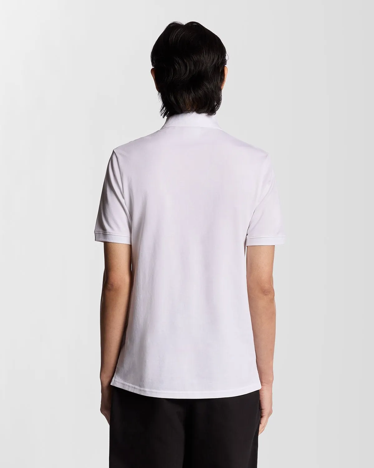 Superfine Cotton Zip Polo Shirt sold by Lyle & Scott product image thumbnail 4