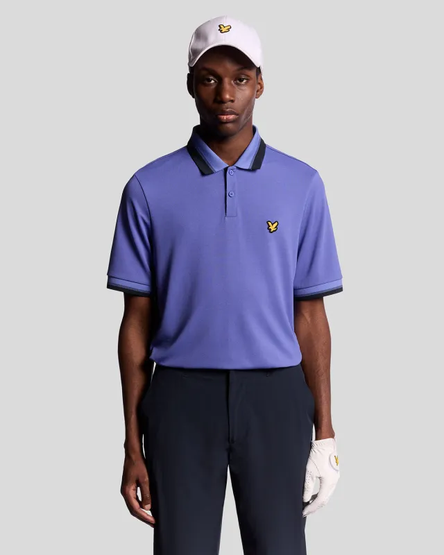 Golf Tipped Rib Polo Shirt sold by Lyle & Scott