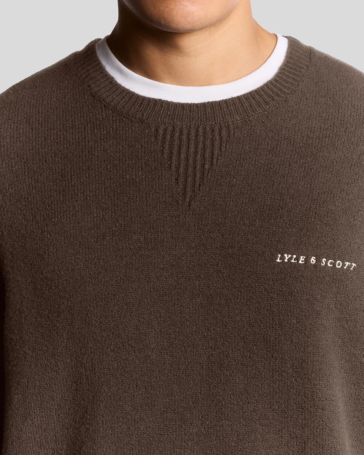 Knitted Script Crew Neck Jumper sold by Lyle & Scott product image thumbnail 3