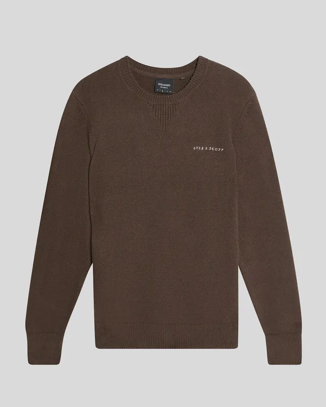 Knitted Script Crew Neck Jumper sold by Lyle & Scott product image thumbnail 5