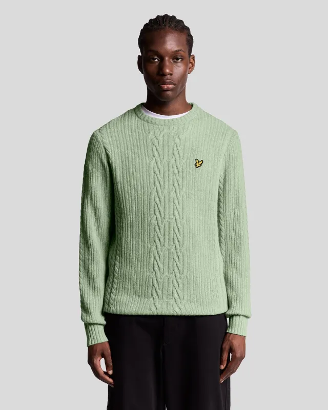 Ribbed Cable Knit Jumper sold by Lyle & Scott
