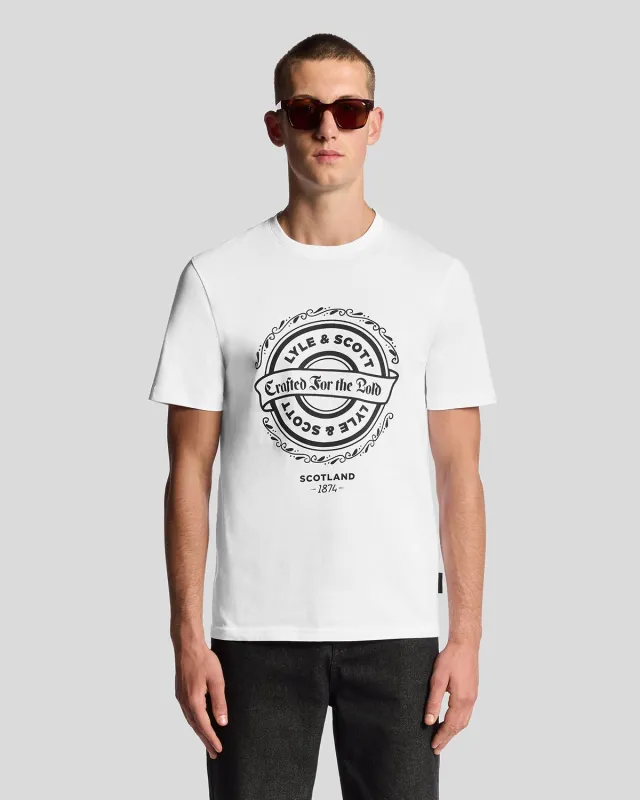 Crafted For The Bold Graphic T-Shirt sold by Lyle & Scott