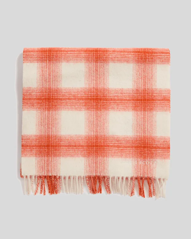 Tartan Check Lambswool Blend Scarf sold by Lyle & Scott