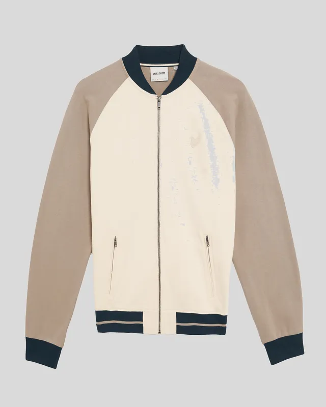 Heavyweight Contrast Raglan Bomber sold by Lyle & Scott product image thumbnail 5