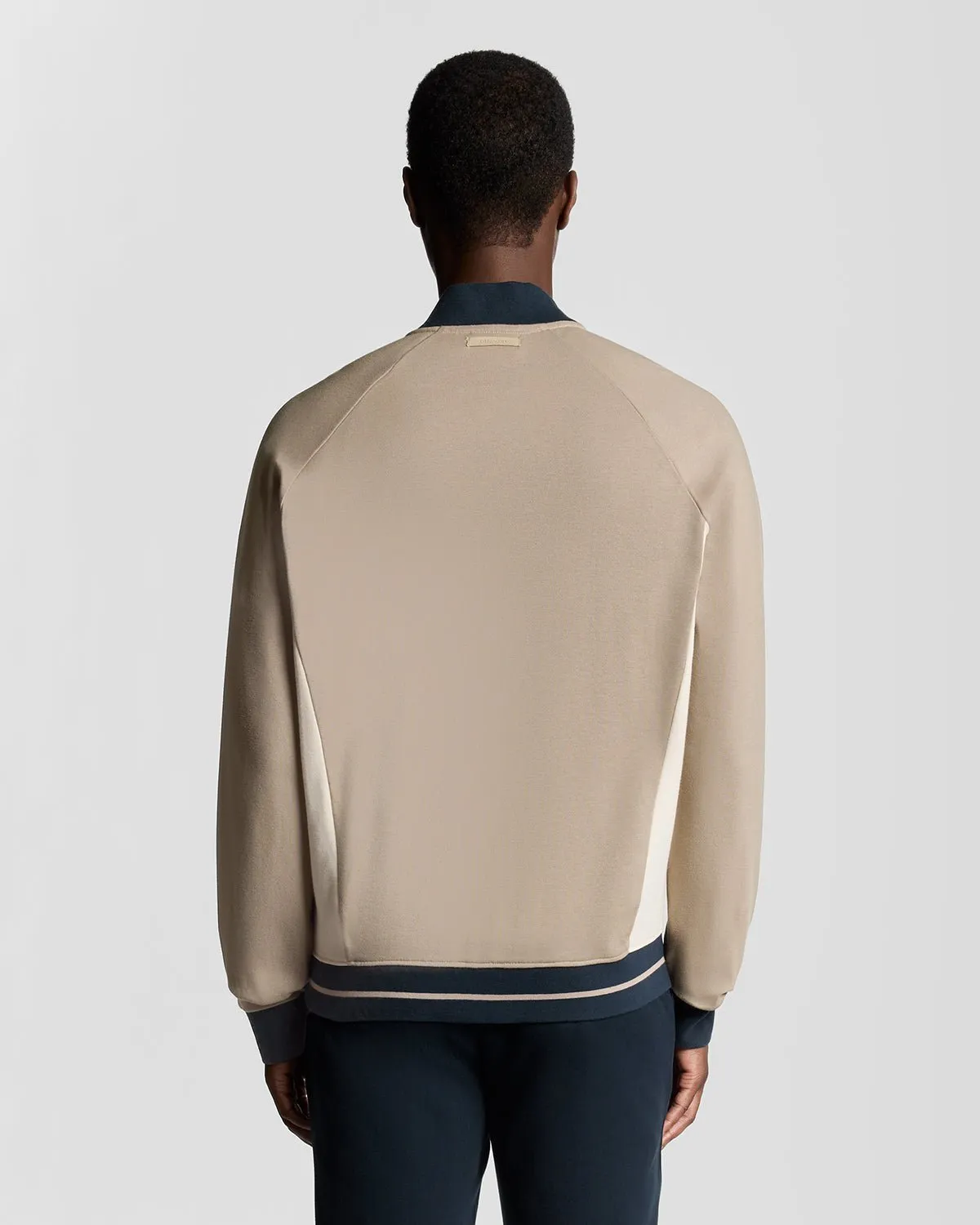 Heavyweight Contrast Raglan Bomber sold by Lyle & Scott product image thumbnail 4