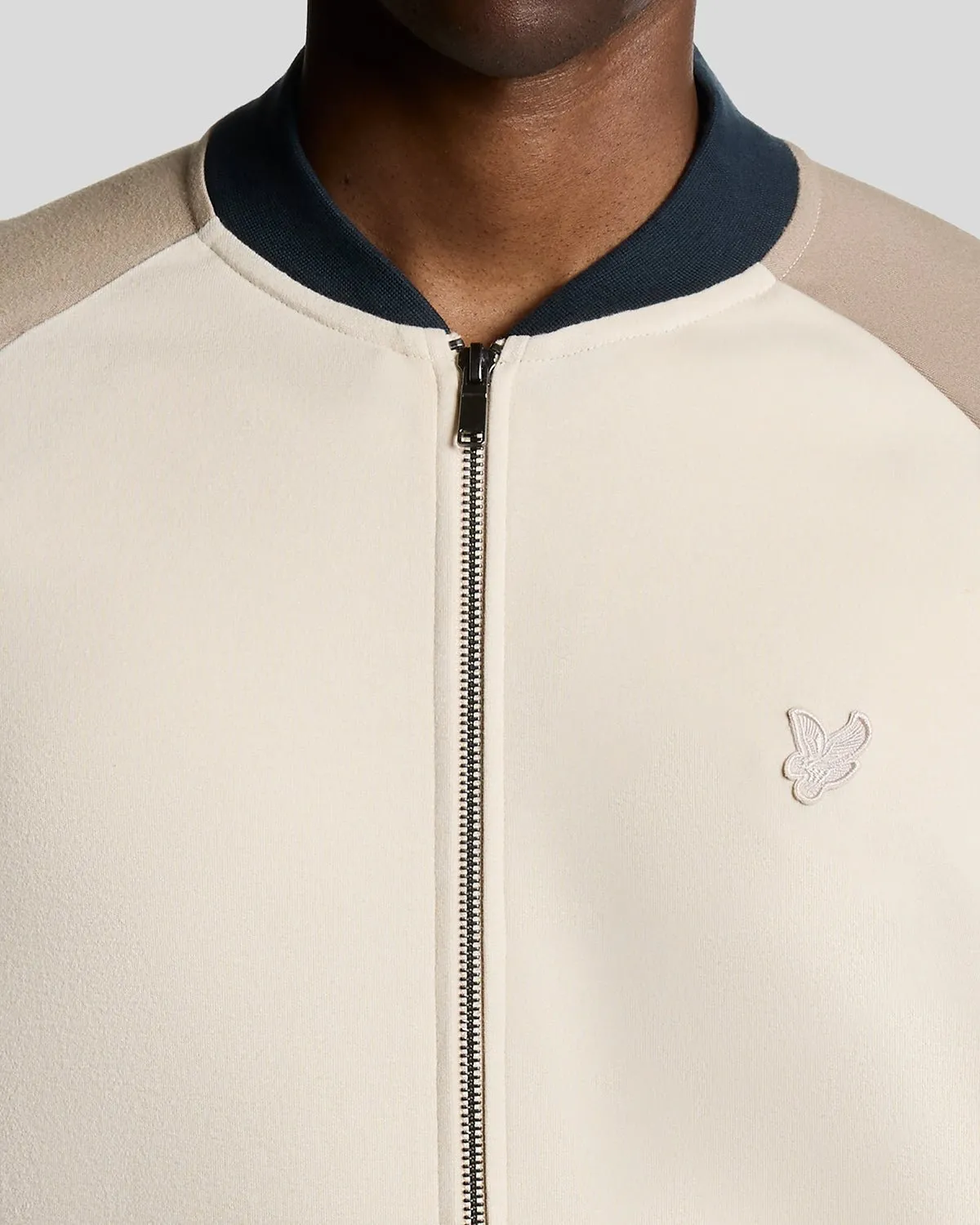Heavyweight Contrast Raglan Bomber sold by Lyle & Scott product image thumbnail 3