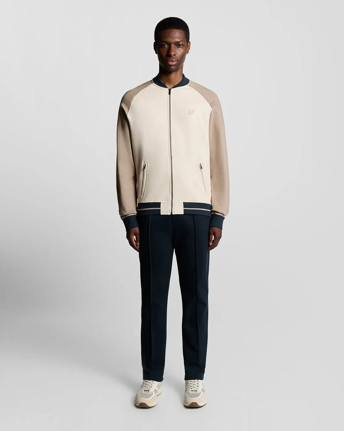 Heavyweight Contrast Raglan Bomber sold by Lyle & Scott product image thumbnail 2