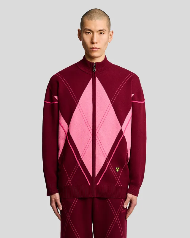 Argyle Knitted Track Jacket sold by Lyle & Scott