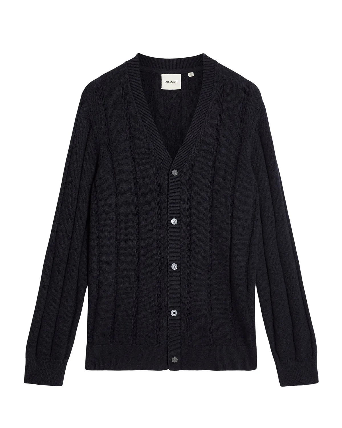 Wool Blend Ribbed Cardigan sold by Lyle & Scott