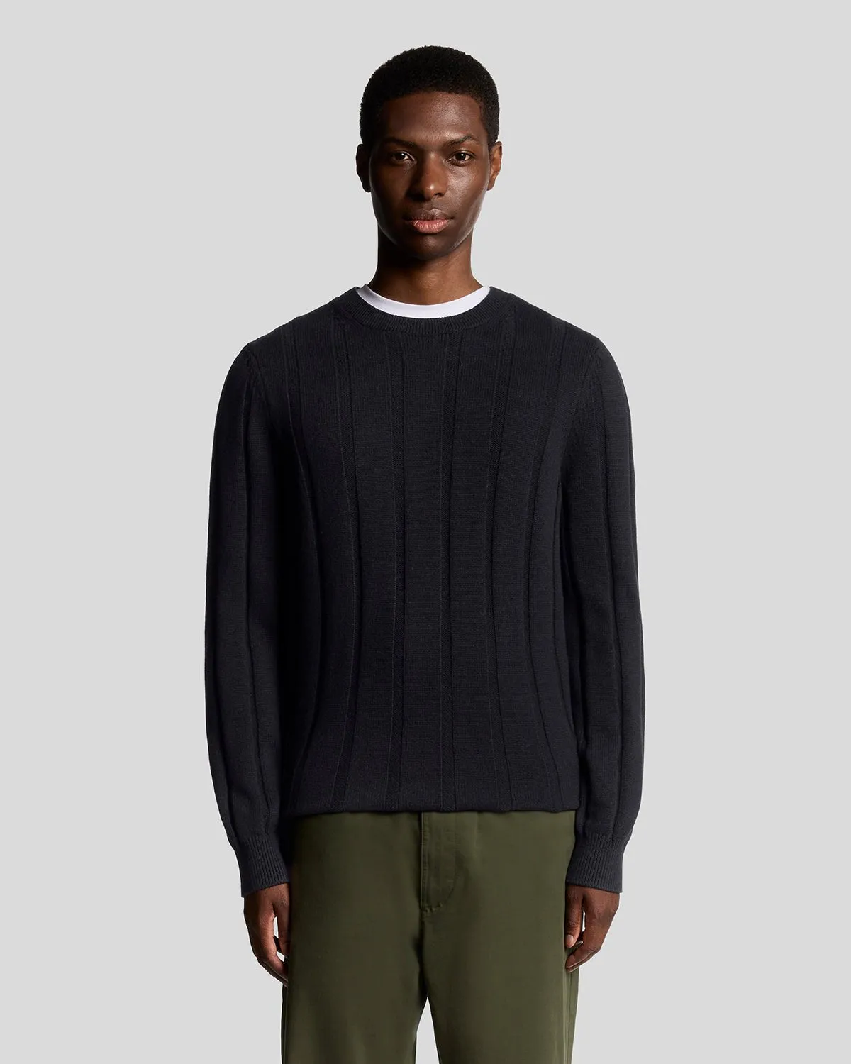 Wool Blend Ribbed Jumper sold by Lyle & Scott