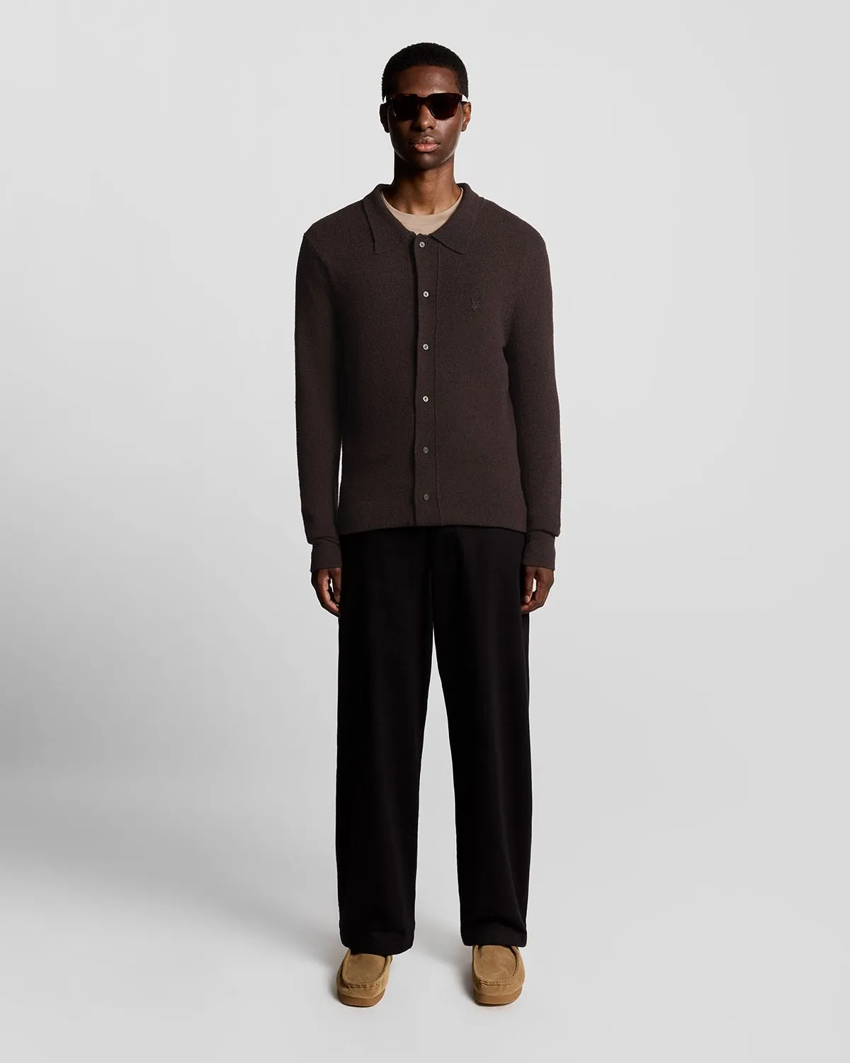 Textured Knit Collared Cardigan sold by Lyle & Scott product image thumbnail 2