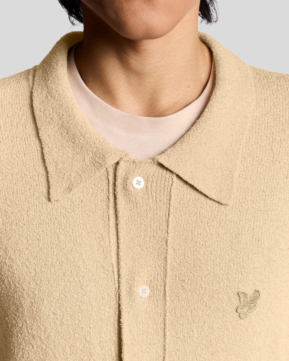 Textured Knit Collared Cardigan sold by Lyle & Scott product image thumbnail 3