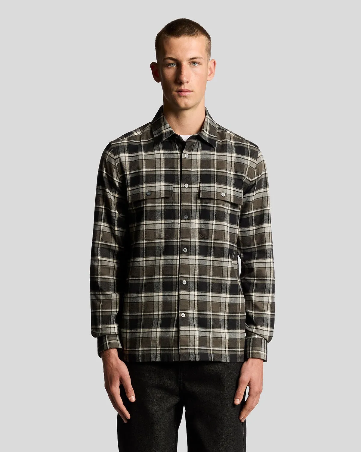 Brushed Cotton Check Shirt sold by Lyle & Scott