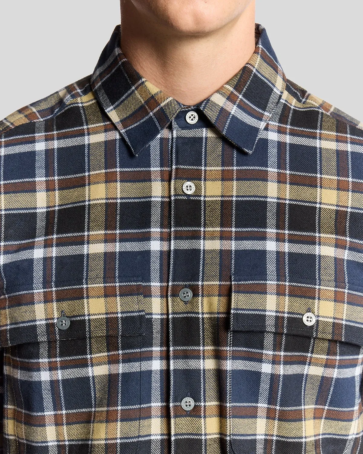 Brushed Cotton Check Shirt sold by Lyle & Scott product image thumbnail 3