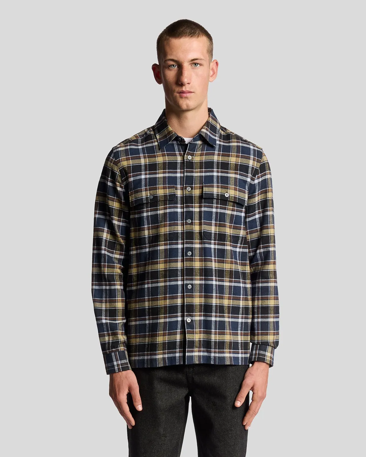 Brushed Cotton Check Shirt sold by Lyle & Scott