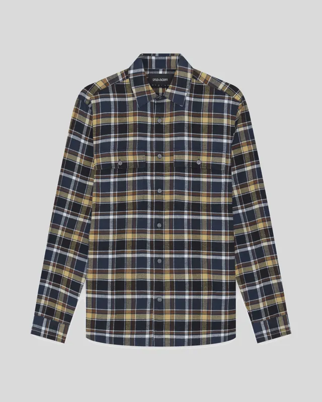 Brushed Cotton Check Shirt sold by Lyle & Scott product image thumbnail 5