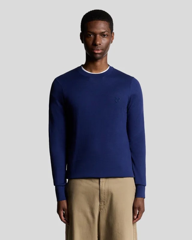 Superfine Cotton Crew Neck Jumper sold by Lyle & Scott