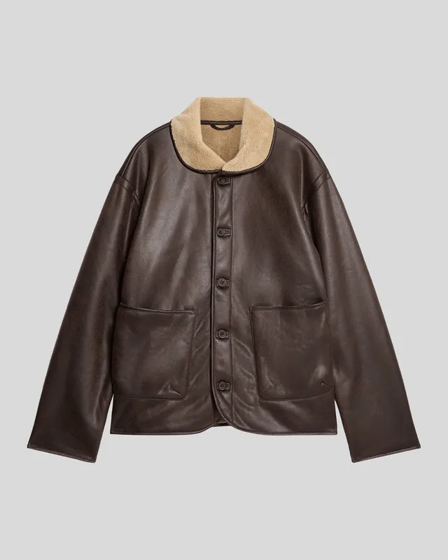 Faux Shearling Leather Jacket sold by Lyle & Scott product image thumbnail 5