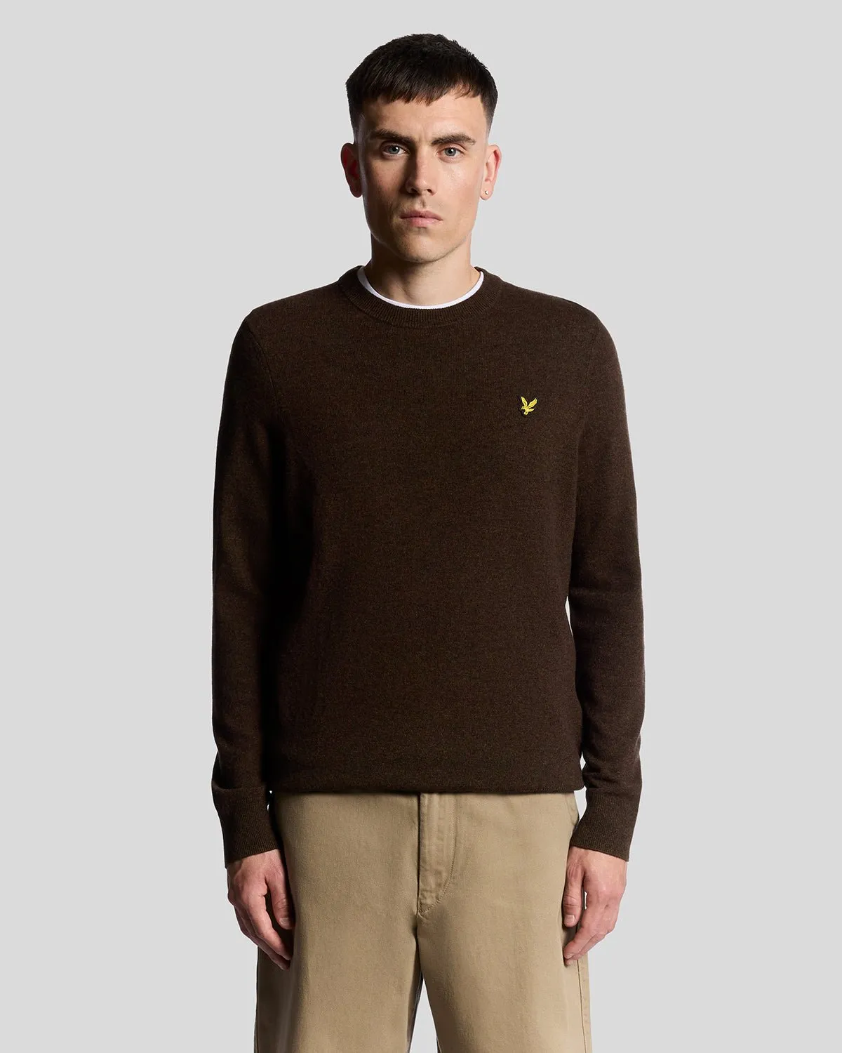 Lambswool Blend Crew Neck Jumper sold by Lyle & Scott