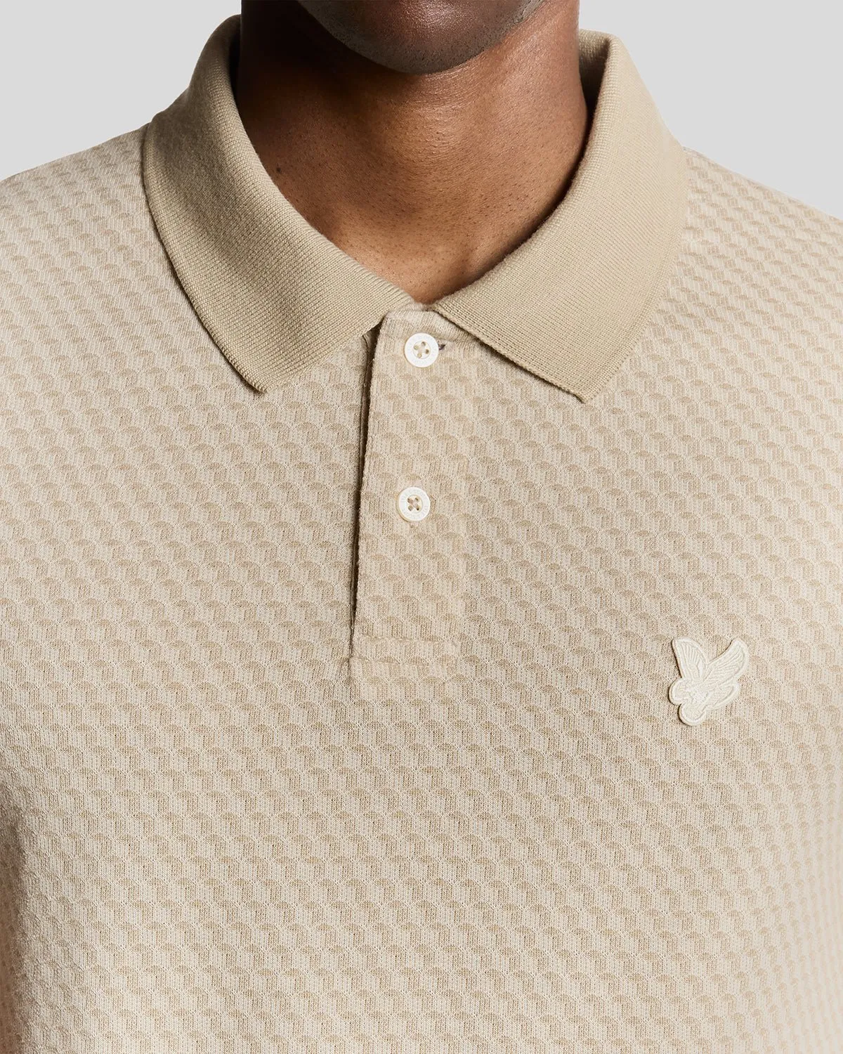 Graphic Jacquard Polo Shirt sold by Lyle & Scott product image thumbnail 3