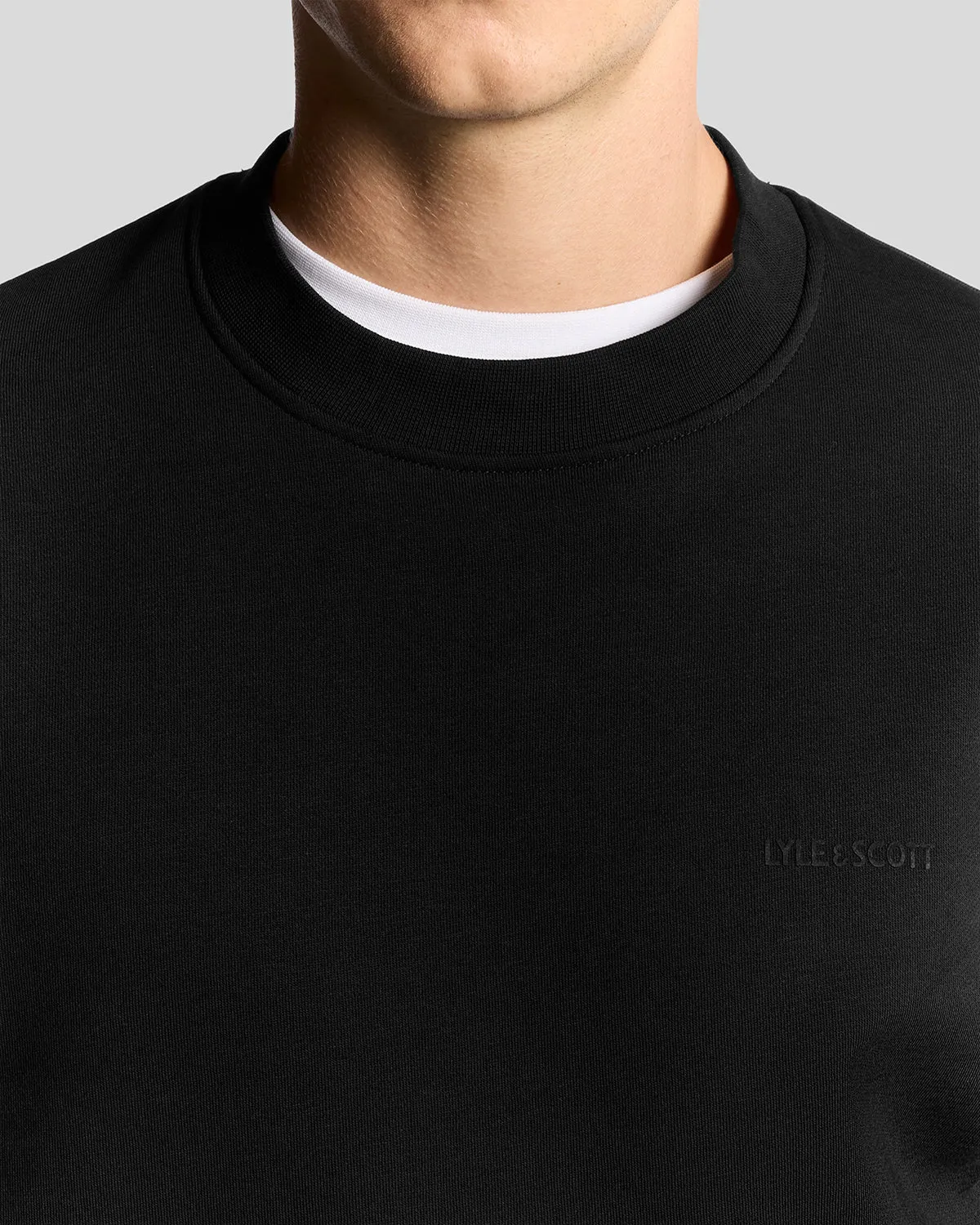 Brushback Fleece Crew Neck Sweatshirt sold by Lyle & Scott product image thumbnail 3
