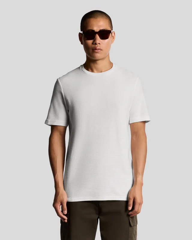 Jacquard Dobby Knit T-Shirt sold by Lyle & Scott