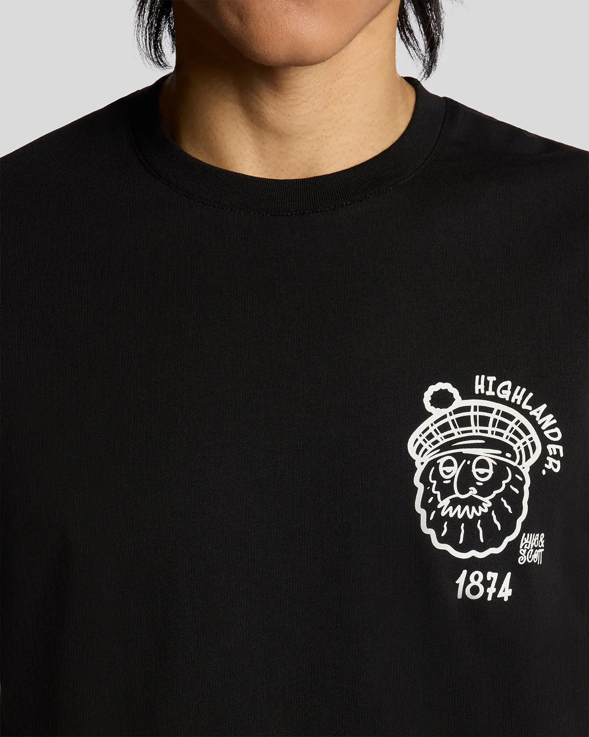 Highlander Graphic Cotton T-Shirt sold by Lyle & Scott product image thumbnail 3