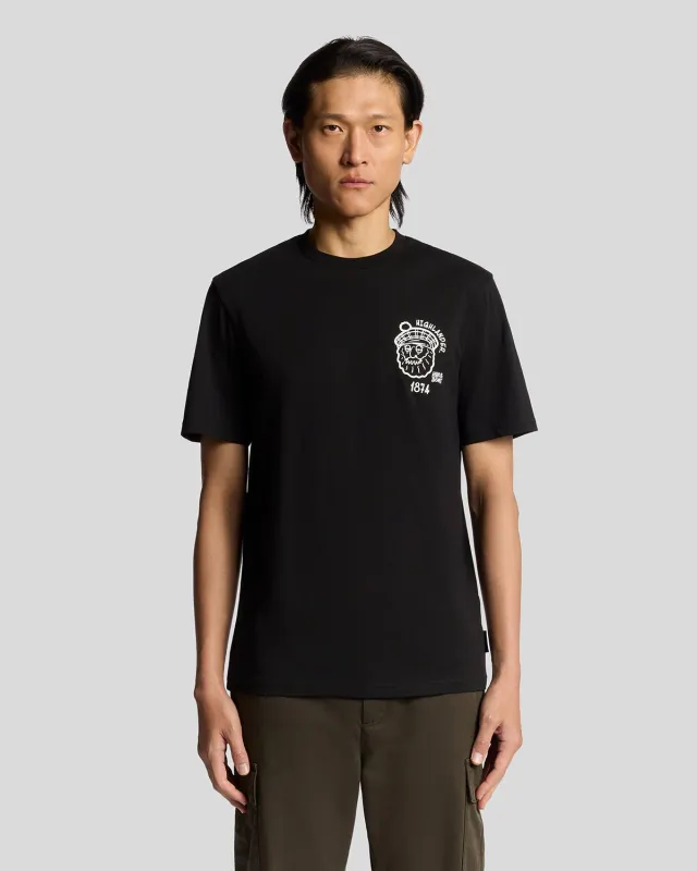 Highlander Graphic Cotton T-Shirt sold by Lyle & Scott