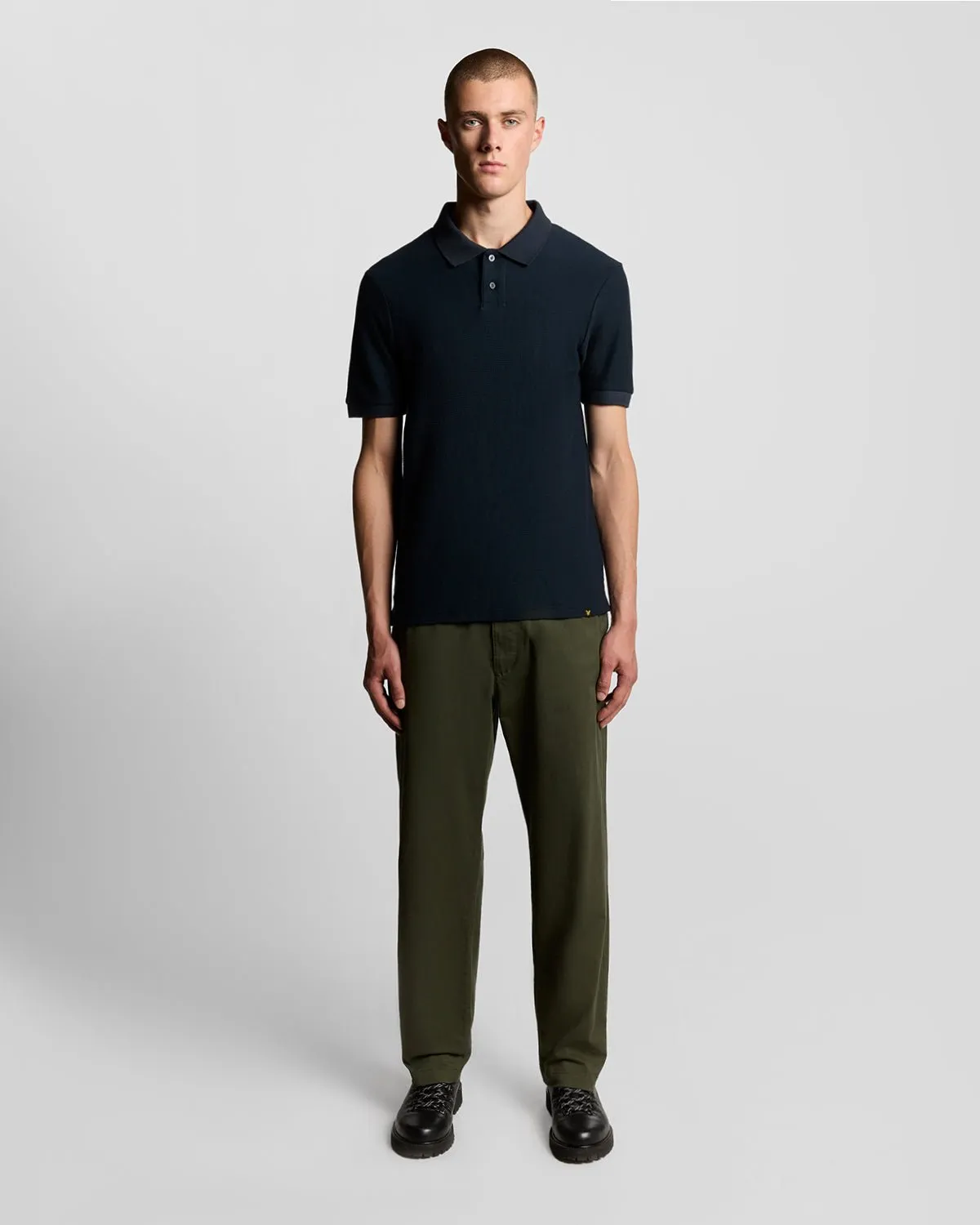 Jacquard Dobby Knit Polo Shirt sold by Lyle & Scott product image thumbnail 2