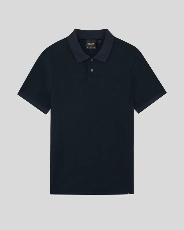Jacquard Dobby Knit Polo Shirt sold by Lyle & Scott product image thumbnail 5