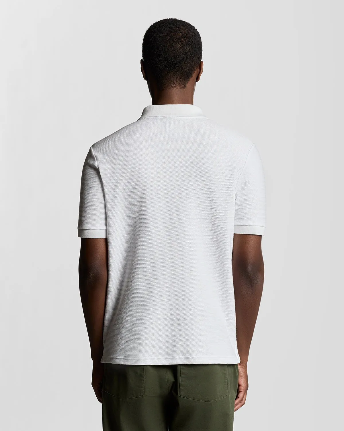 Jacquard Dobby Knit Polo Shirt sold by Lyle & Scott product image thumbnail 4