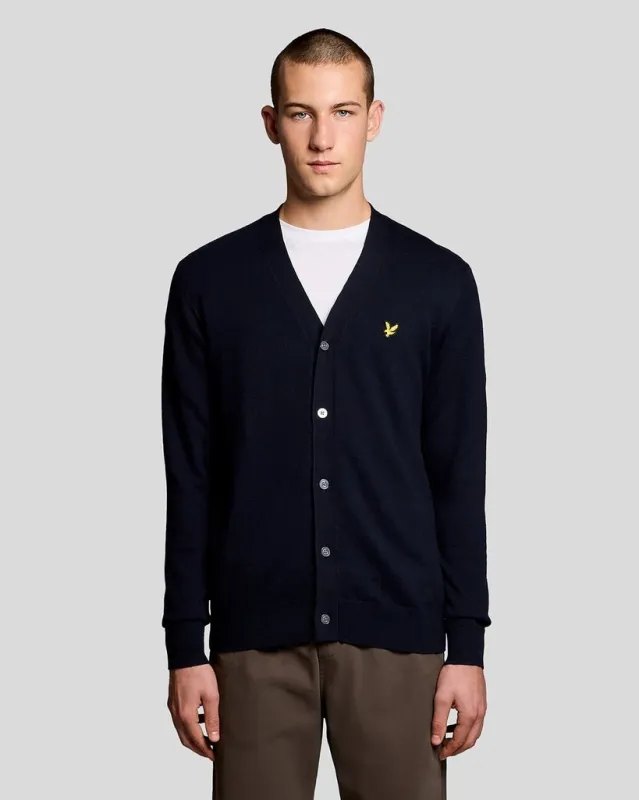 Cotton Merino V Neck Cardigan sold by Lyle & Scott