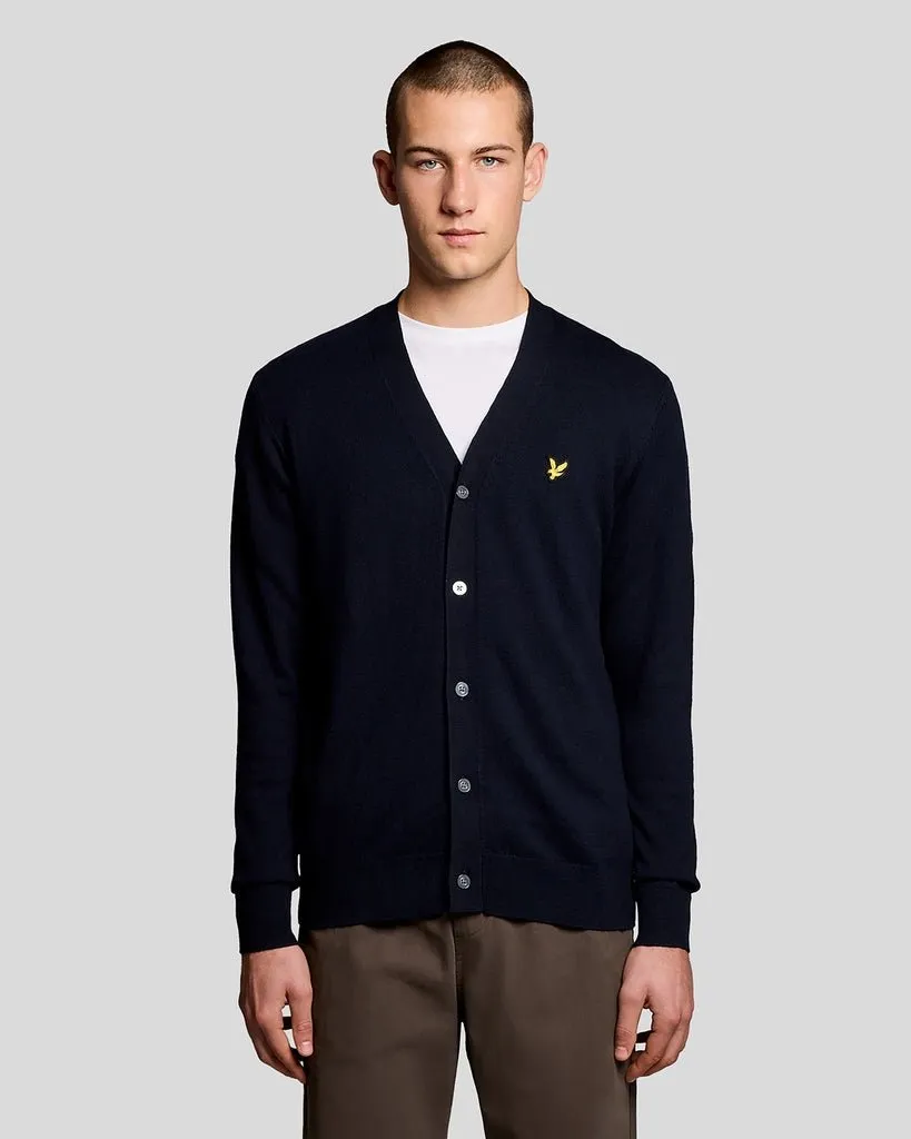Cotton Merino V Neck Cardigan sold by Lyle & Scott